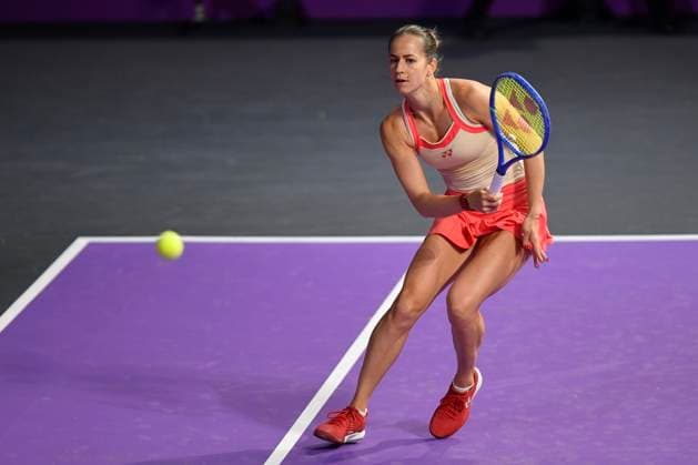 Transylvania Open - Victoriya Tomova v Mayar Sherif Anna Bondar of Hungary in action against Suzan Lamens of Netherlands during the WTA, Tennis Damen Tour Transylvania Open single match, in Cluj Napoca, Monday 03 February 2025. Alex Nicodim Imago Images Copyright: xAlexxNicodimx