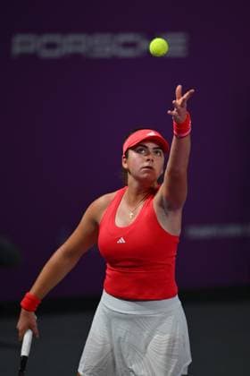 Transylvania Open 2025 Marina Stakusic of Canada in action against Sorana Cirstea of Romania during the WTA, Tennis Damen Tour Transylvania Open double match, in Cluj Napoca, Monday 03 February 2025. Alex Nicodim Imago Images Copyright: xAlexxNicodimx