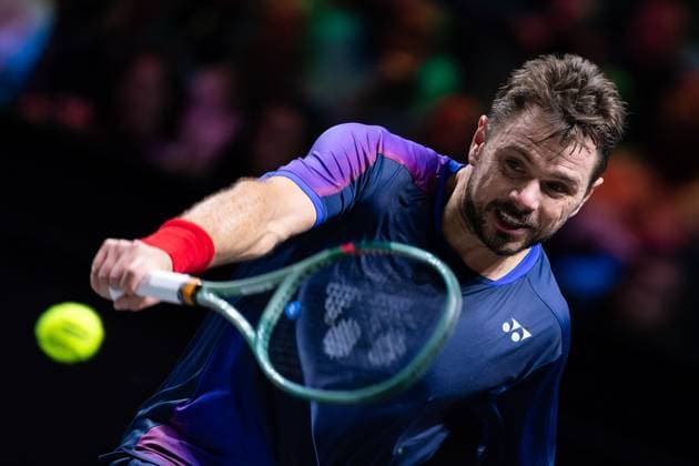 Sport Bilder des Tages 2025-02-03 ABN AMRO Open Day One ROTTERDAM, NETHERLANDS - FEBRUARY 3: Stan Wawrinka of Switzerland in action during Day One of the ABN AMRO Open at Rotterdam Ahoy on February 3, 2025 in Rotterdam, Netherlands. (Photo by Joris Verwijst BSR Agency) Rotterdam Netherlands Content not available for redistribution in The Netherlands directly or indirectly through any third parties. Copyright: xBSRxAgencyx