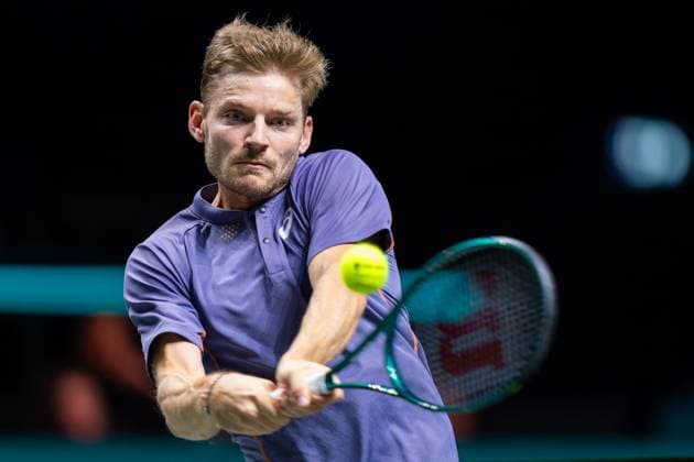 2025-02-04 ABN AMRO Open Day One ROTTERDAM, NETHERLANDS - FEBRUARY 4: David Goffin of Belgium in action during Day One of the ABN AMRO Open at Rotterdam Ahoy on February 4, 2025 in Rotterdam, Netherlands. (Photo by Joris Verwijst BSR Agency) Rotterdam Netherlands Content not available for redistribution in The Netherlands directly or indirectly through any third parties. Copyright: xBSRxAgencyx