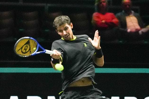 ABN AMRO Open 2025 - Rotterdam Alexei Popyrin of Australie during the ABN AMRO Open 2025, ATP, Tennis Herren 500 Tennis 16 eme Finale event on 4 January 2025 in Rotterdam, Netherlands - Photo Laurent Lairys ABACAPRESS Rotterdam Netherlands  Copyright: xLairysxLaurent ABACAx