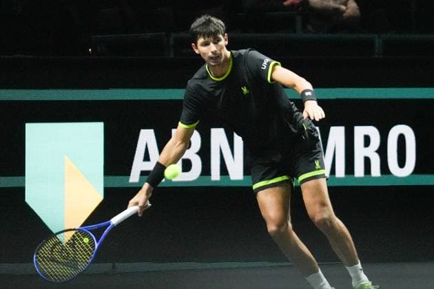 ABN AMRO Open 2025 - Rotterdam Alexei Popyrin of Australie during the ABN AMRO Open 2025, ATP, Tennis Herren 500 Tennis 16 eme Finale event on 4 January 2025 in Rotterdam, Netherlands - Photo Laurent Lairys ABACAPRESS Rotterdam Netherlands  Copyright: xLairysxLaurent ABACAx