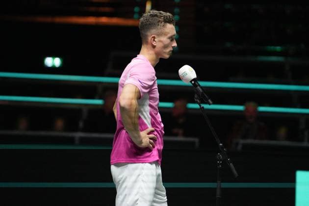 ABN AMRO Open 2025 - Rotterdam Jirí Lehecka of Tchéquie during the ABN AMRO Open 2025, ATP, Tennis Herren 500 Tennis 16 eme Finale event on 4 January 2025 in Rotterdam, Netherlands - Photo Laurent Lairys ABACAPRESS Rotterdam Netherlands  Copyright: xLairysxLaurent ABACAx