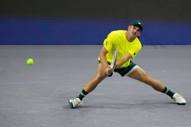 Sport Bilder des Tages February 4, 2025, Frisco, Texas, USA: TOMMY PAUL (USA) returns with a forehand in a singles match against JENSON BROOKSBY (USA) during day four of the 2025 Dallas Open at the Star. PAUL (USA) defeated to BROOKSBY (USA), 6:7, 6:3, 6:4 Frisco USA - ZUMAh193 20250204_zsp_h193_006 Copyright: xDanielxMcGregor-Huyerx