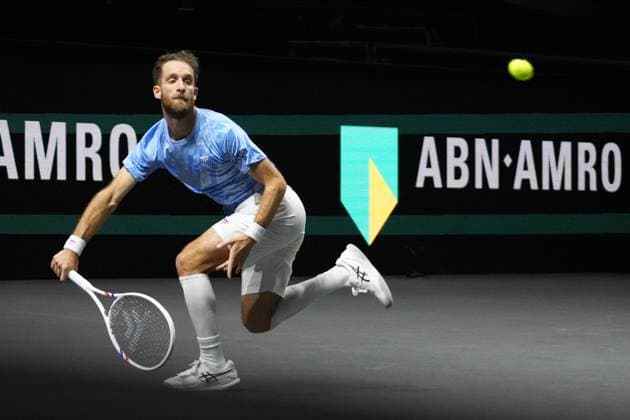 ABN Amro Open 2025 - Rotterdam Constant Lestienne of France during the ABN AMRO Open 2025, ATP, Tennis Herren 500 Tennis 16 eme Finale event on 5 January 2025 in Rotterdam, Netherlands - Photo Laurent Lairys ABACAPRESS.COM Rotterdam Netherlands  Copyright: xLairysxLaurent ABACAx