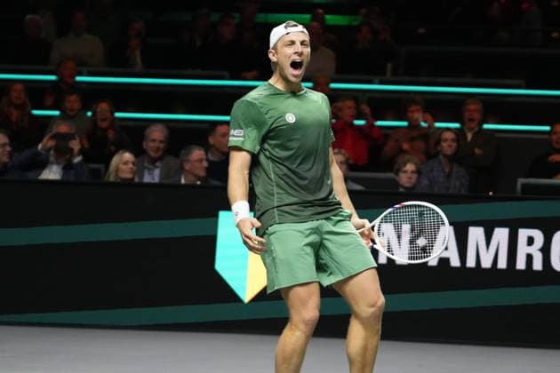 TENNIS - ABN AMRO OPEN 2025 Laurent Lairys MAXPPP - Tallon Griekspoor of Pays-Bas during the ABN AMRO Open 2025, ATP, Tennis Herren 500 Tennis 16 eme Finale event on 5 FEBRUARY 2025 in Rotterdam, Netherlands - Photo Laurent Lairys MAXPPP Rotterdam Netherlands  Copyright: xMAXPPPxLaurentxLairysx LLR202502056400 LLR202502056400