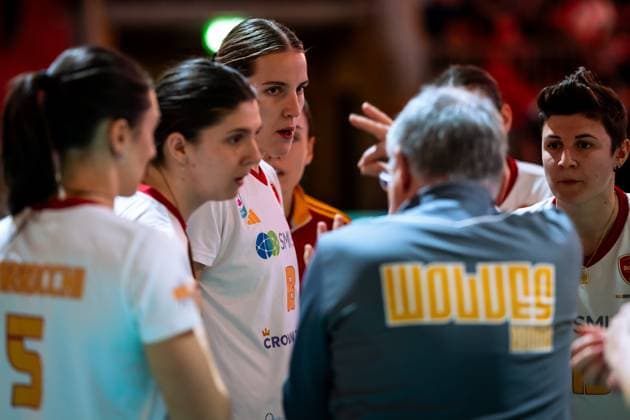 CEV Challenge Cup Halbfinale SC Potsdam - Roma Volley; 05.02.2025 CEV Challenge Cup SC Potsdam - Roma Volley Copyright: xBEAUTIFULxSPORTS NicolxMarschallx