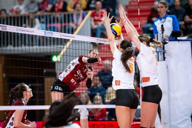CEV Challenge Cup Halbfinale SC Potsdam - Roma Volley; 05.02.2025 CEV Challenge Cup SC Potsdam - Roma Volley Copyright: xBEAUTIFULxSPORTS NicolxMarschallx