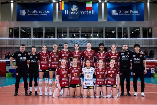 CEV Challenge Cup Halbfinale SC Potsdam - Roma Volley; 05.02.2025 CEV Challenge Cup SC Potsdam - Roma Volley Copyright: xBEAUTIFULxSPORTS NicolxMarschallx