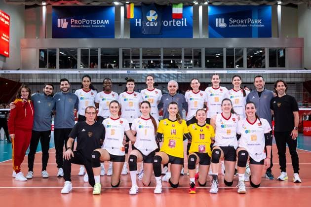 CEV Challenge Cup Halbfinale SC Potsdam - Roma Volley; 05.02.2025 CEV Challenge Cup SC Potsdam - Roma Volley Copyright: xBEAUTIFULxSPORTS NicolxMarschallx