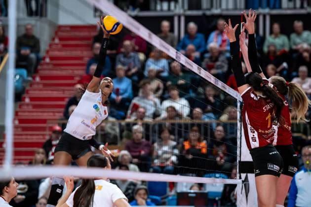 CEV Challenge Cup Halbfinale SC Potsdam - Roma Volley; 05.02.2025 CEV Challenge Cup SC Potsdam - Roma Volley Copyright: xBEAUTIFULxSPORTS NicolxMarschallx