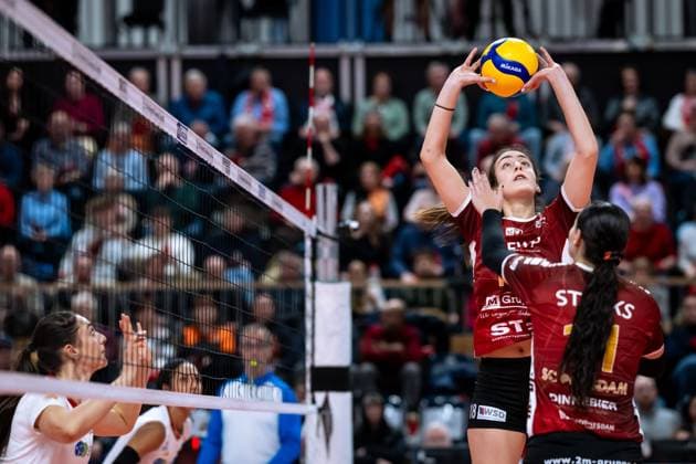 CEV Challenge Cup Halbfinale SC Potsdam - Roma Volley; 05.02.2025 CEV Challenge Cup SC Potsdam - Roma Volley; 18 SCP Andrea Tisma Copyright: xBEAUTIFULxSPORTS NicolxMarschallx