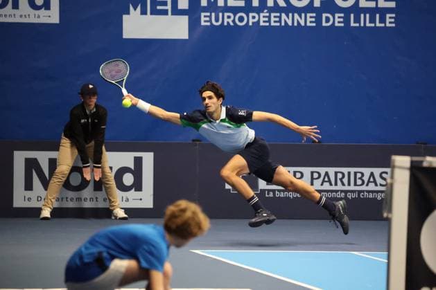 TENNIS : Play In Challenger Lille 2025 - ATP, Tennis Herren 125 Challenger Tour - 05 02 2025 Pierre-Hugues HERBERT (France) au Play In Challenger Lille 2025, ATP 125 Challenger Tour, le 5 fÃ vrier 2025  Copyright: xLaurentxSANSONx xPsnewZx