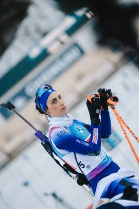 18.01.2025, Frauen, Biathlon, Weltcup, Saison 2024 2025, Ruhpolding, Weltcup, Frauen, Biathlon - 4Ã—6km Staffel Rebecca PASSLER aus ITALY beim Anschiessen (Zeroing) Ruhpolding Chiemgau Arena BAY Deutschland *** 18 01 2025, Women, Biathlon, World Cup, Season 2024 2025, Ruhpolding, World Cup, Women, Biathlon 4Ã-6km Relay Rebecca PASSLER from ITALY at the Zeroing Ruhpolding Chiemgau Arena BAY Germany