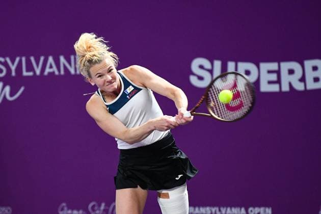 Transylvania Open 2025 - WTA, Tennis Damen 250 Tournament - Day 4 Katerina Siniakova competes during the round of 16 for the Transylvania Open WTA 250 in BT Arena, Cluj-Napoca, on February 6, 2025 Cluj-Napoca Romania  Copyright: xFlaviuxBuboix originalFilename:buboi-notitle250206_npfez.jpg