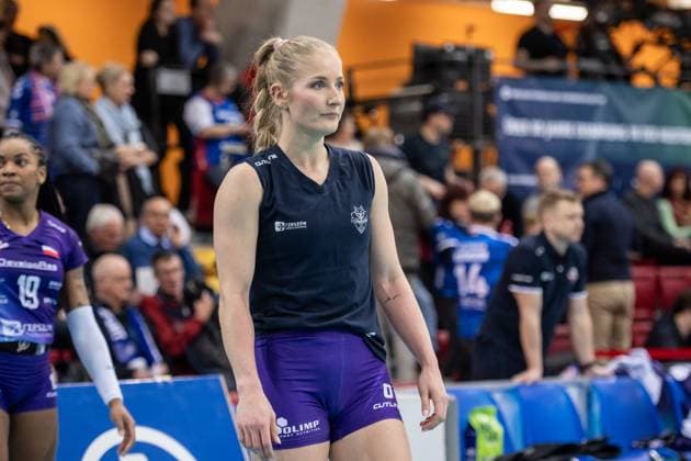 Marrit Jasper (KS DevelopRes Rzeszow, 06) GER, Allianz MTV Stuttgart vs. KS DevelopRes Rzeszow, Volleyball, CEV Volleyball Champions League, Volleyball CL, VCL, Finalrunde, Achtelfinale, Spielzeit 2024 2025, 06.02.2025 GER, Allianz MTV Stuttgart vs. KS DevelopRes Rzeszow, Volleyball, CEV Volleyball Champions League, Volleyball CL, VCL, Finalrunde, Achtelfinale, Spielzeit 2024 2025, 06.02.2025 Stuttgart Copyright: xSandyxDinkelackerx EP_SDR