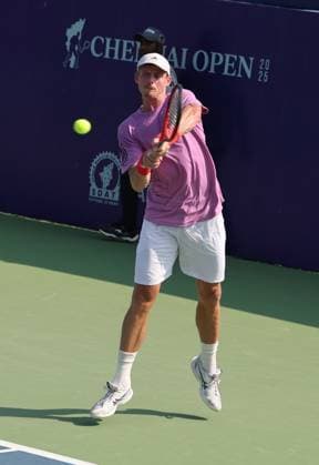 Chennai Open 2025: Billy HARRIS (GBR) vs Timofey SKATOV (KAZ) Billy HARRIS 6-,7-6 Entered Semi Finals Chennai SDAT Stadium INDIA Copyright: xSeshadrixSukumarx
