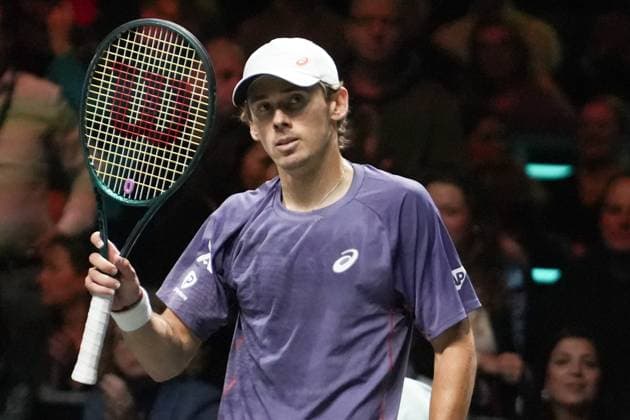 TENNIS - ABN AMRO OPEN 2025 Laurent Lairys MAXPPP - Alex de Minaur of Australia during the ABN AMRO Open 2025, ATP, Tennis Herren 500 Tennis 1 4 finale event on 7 February 2025 in Rotterdam, Netherlands - Photo Laurent Lairys MAXPPP Rotterdam Netherlands  Copyright: xMAXPPPxLaurentxLairysx LLR202502070729 LLR202502070729