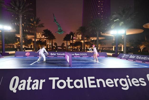 Qatar TotalEnergies Open 2025 Aryna Sabalenka (BLR) , Iga Swiatek ( POL) Photostunt in Lusail