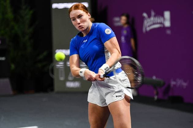 Sport Bilder des Tages Transylvania Open 2025 - WTA, Tennis Damen 250 Tournament - Day 5 - Quarterfinals Ella Seidel competes during the quarterfinals of the Transylvania Open 2025, a WTA250 Tournament, at BT Arena in Cluj-Napoca, Romania, on February 7, 2025 Cluj-Napoca Romania  Copyright: xFlaviuxBuboix originalFilename:buboi-notitle250207_nphOe.jpg