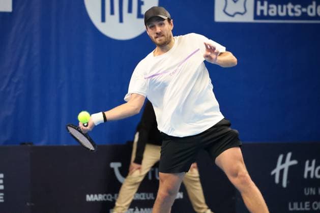 TENNIS : Play In Challenger Lille 2025 - ATP, Tennis Herren 125 Challenger Tour - 07 02 2025 Lucas POUILLE (France) au Play In Challenger Lille 2025, ATP 125 Challenger Tour, le 7 fÃ vrier 2025  Copyright: xLaurentxSANSONx xPsnewZx