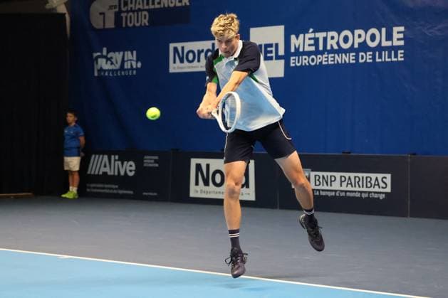 TENNIS : Play In Challenger Lille 2025 - ATP, Tennis Herren 125 Challenger Tour - 07 02 2025 Alexander BLOCKX (Belgique) au Play In Challenger Lille 2025, ATP 125 Challenger Tour, le 7 fÃ vrier 2025  Copyright: xLaurentxSANSONx xPsnewZx