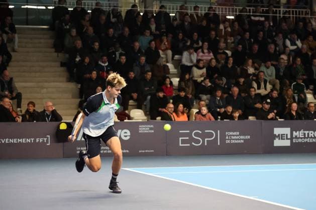 TENNIS : Play In Challenger Lille 2025 - ATP, Tennis Herren 125 Challenger Tour - 07 02 2025 Alexander BLOCKX (Belgique) au Play In Challenger Lille 2025, ATP 125 Challenger Tour, le 7 fÃ vrier 2025  Copyright: xLaurentxSANSONx xPsnewZx