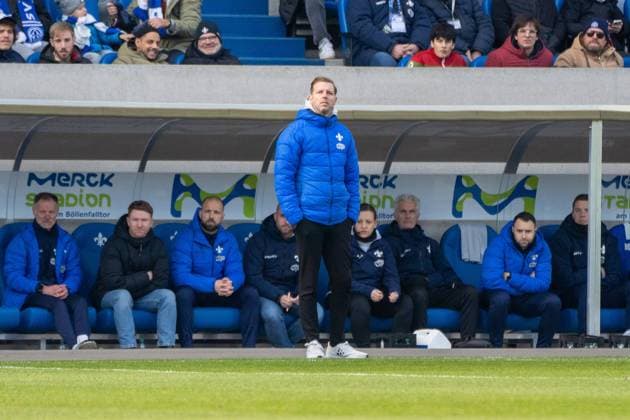 08.02.2025, xhfmx, Fussball 2.Bundesliga, SV Darmstadt 98 - SV Elversberg Florian Kohfeldt (Trainer SV Darmstadt 98) (DFL DFB REGULATIONS PROHIBIT ANY USE OF PHOTOGRAPHS as IMAGE SEQUENCES and or QUASI-VIDEO) Darmstadt