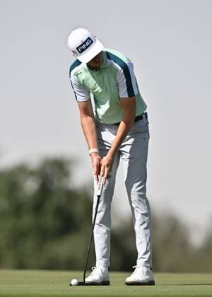 COMMERCIAL BANK QATAR MASTERS 2025 Ben Schmidt of England plays a shot during the third round of the Commercial Bank Qatar Masters golf tournament at the Doha Golf Club in Doha, Qatar on February 08, 2025. DOHA Qatar Copyright: xNOUSHADx
