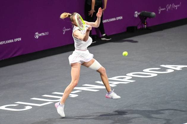 Transylvania Open 2025 - WTA, Tennis Damen 250 Tournament - Day 6 - Semi-finals Aliaksandra Sasnovich competes during the semi-final of the Transylvania Open 2025, a WTA250 Tournament, at BT Arena in Cluj-Napoca, Romania, on February 8, 2025 Cluj-Napoca Romania  Copyright: xFlaviuxBuboix originalFilename:buboi-notitle250208_npCD5.jpg