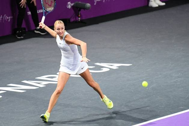 Transylvania Open 2025 - WTA, Tennis Damen 250 Tournament - Day 6 - Semi-finals Anastasia Potapova competes during the semi-final of the Transylvania Open 2025, a WTA250 Tournament, at BT Arena in Cluj-Napoca, Romania, on February 8, 2025 Cluj-Napoca Romania  Copyright: xFlaviuxBuboix originalFilename:buboi-notitle250208_npy4v.jpg