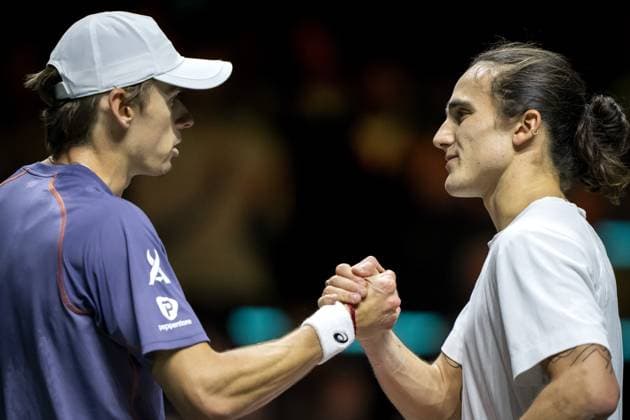 ROTTERDAM - Mattia Bellucci (ITA) after his lost match against Alex de Minaur (AUS) on the sixth day of the ABN AMRO Open tennis tournament in Ahoy. ANP SANDER KING ABN AMRO Open - Day Six 2025 xVIxANPxSportx xxANPxIVx 519419846 originalFilename: 519419846.jpg