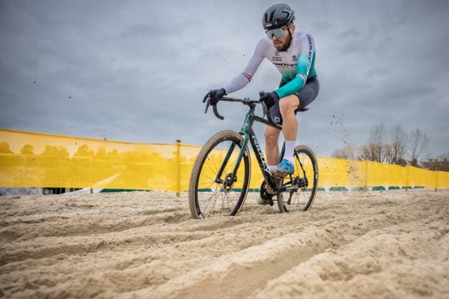 Dutch Joris Nieuwenhuis pictured in action during the men elite race of the Noordzeecross cyclocross cycling event in Middelkerke, the eighth and last race of the Superprestige competition on Saturday 08 February 2025. DAVIDxPINTENS  x111996474x
