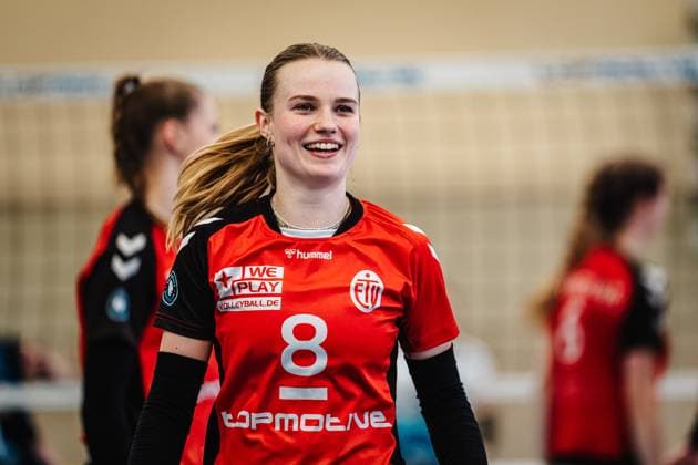 Volleyball Frauen Saison 2024 2025 2. Volleyball Bundesliga Frauen Pro ETV Hamburg vs. VCO Dresden 08.02.2025 Zoe Konjer ( 8, ETV Hamburg) Hamburg Lokstedter Steindamm 52 Hamburg Deutschland