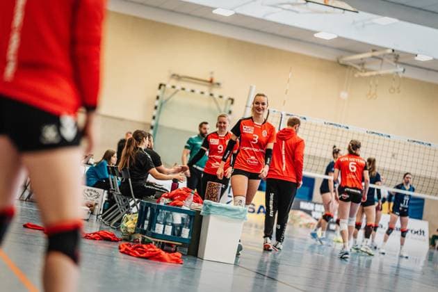 Volleyball Frauen Saison 2024 2025 2. Volleyball Bundesliga Frauen Pro ETV Hamburg vs. VCO Dresden 08.02.2025 Maja Pahlke ( 3, ETV Hamburg) Hamburg Lokstedter Steindamm 52 Hamburg Deutschland