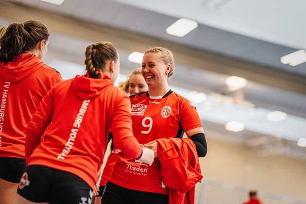 Volleyball Frauen Saison 2024 2025 2. Volleyball Bundesliga Frauen Pro ETV Hamburg vs. VCO Dresden 08.02.2025 Luise Klein ( 9, ETV Hamburg) Hamburg Lokstedter Steindamm 52 Hamburg Deutschland