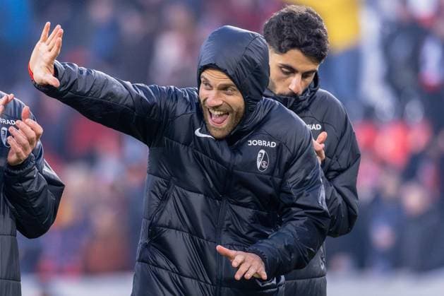 Sport Themen der Woche KW06 Sport Bilder des Tages Freiburg, Germany, February 08st 2025: Lucas Hoeler (9 Freiburg) cheers at the end of the 1.Bundesliga football match between SC Freiburg and 1. FC Heidenheim 1846 at Europa-Park Stadion in Freiburg, Germany Philipp Kresnik (Philipp Kresnik SPP)  Copyright: xPhilippxKresnikx xSPPx spp-en-PhKrSp-_KRE5163-Verbessert-RR