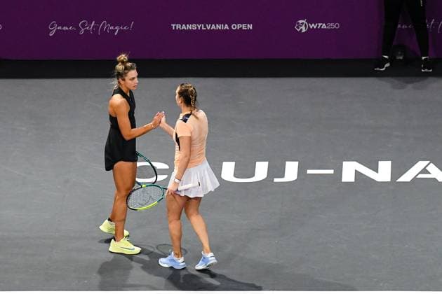 Transylvania Open 2025 - WTA, Tennis Damen 250 Tournament - Day 6 - Semi-finals Jaqueline Cristian and Angelica Moratelli compete in the semi-finals of the Transylvania Open 2025, a WTA250 Tournament, at BT Arena in Cluj-Napoca, Romania, on February 8, 2025 Cluj-Napoca Romania  Copyright: xFlaviuxBuboix originalFilename:buboi-notitle250208_npYSM.jpg