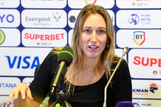 Transylvania Open 2025 - WTA, Tennis Damen 250 Tournament - Day 6 - Semi-finals Angelica Moratelli attends a press conference, PK, Pressekonferenz after the semi-finals of the Transylvania Open 2025, a WTA250 Tournament, at BT Arena in Cluj-Napoca, Romania, on February 8, 2025 Cluj-Napoca Romania  Copyright: xFlaviuxBuboix originalFilename:buboi-notitle250208_npZe8.jpg