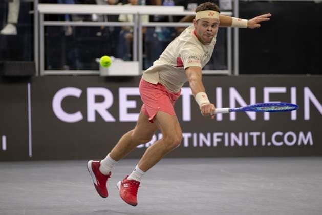 February 8, 2025, Frisco, Texas, USA: CASPER RUUD (NOR) returns with a backhand in a singles semifinal match against JAUME MUNAR (ESP) during day eight of the 2025 Dallas Open at the Star in Frisco, TX. CASPER RUUD (NOR) defeated JAUME MUNAR (ESP), 6:2, 2:6: 7:6. Frisco USA - ZUMAh193 20250208_zsp_h193_039 Copyright: xDanielxMcGregor-Huyerx