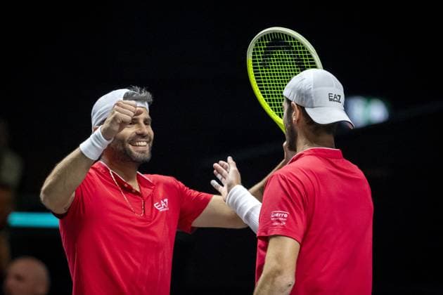 ROTTERDAM - Simone Bolelli (ITA) and Andrea Vavassori (ITA) win the doubles of the ABN AMRO Open tennis tournament in Ahoy. ANP SANDER KING ABN AMRO Open - Day Seven 2025 xVIxANPxSportx xxANPxIVx 519519056 originalFilename: 519519056.jpg