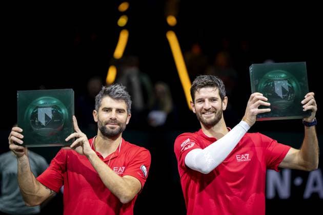 ROTTERDAM - Simone Bolelli (ITA) and Andrea Vavassori (ITA) win the doubles of the ABN AMRO Open tennis tournament in Ahoy. ANP SANDER KING ABN AMRO Open - Day Seven 2025 xVIxANPxSportx xxANPxIVx 519520509 originalFilename: 519520509.jpg