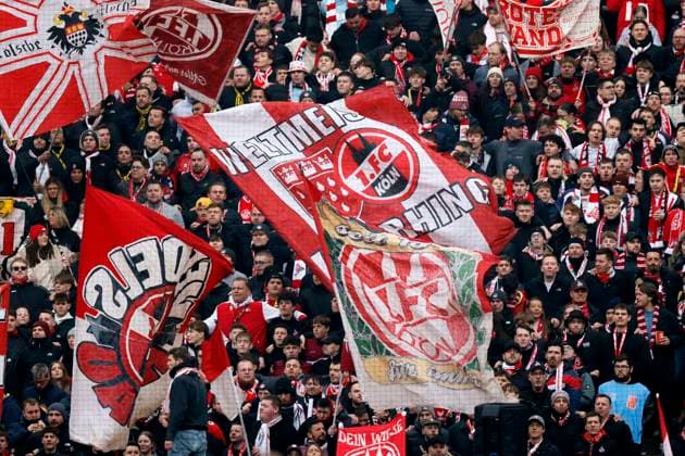 FANS Team 1.FC Koeln DFL 2. Bundesliga Saison 2024 - 2025 Spiel 1.FC Koeln - FC Schalke 04 1 : 0 am 09.02. 2025 in Koeln