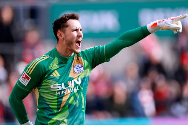HEEKEREN Justin Torwart Team FC Schalke 04 DFL 2. Bundesliga Saison 2024 - 2025 Spiel 1.FC Koeln - FC Schalke 04 1 : 0 am 09.02. 2025 in Koeln
