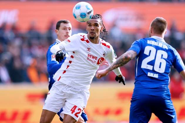 DOWNS Damion Team 1.FC Koeln DFL 2. Bundesliga Saison 2024 - 2025 Spiel 1.FC Koeln - FC Schalke 04 1 : 0 am 09.02. 2025 in Koeln