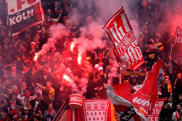 FANS Team 1.FC Koeln DFL 2. Bundesliga Saison 2024 - 2025 Spiel 1.FC Koeln - FC Schalke 04 1 : 0 am 09.02. 2025 in Koeln