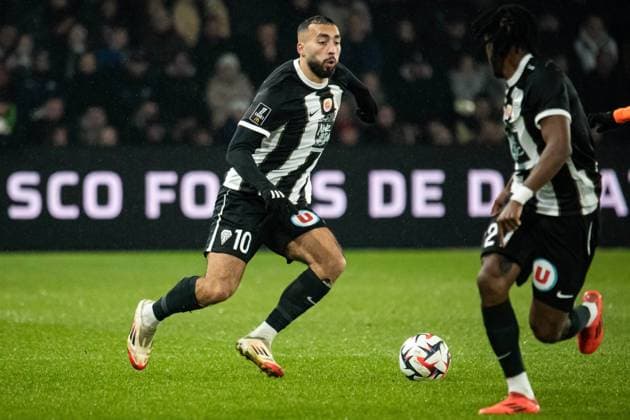 FOOTBALL : SCO Angers vs Olympique de Marseille - Ligue 1 - JournÃ e 21 - 09 02 2025 Himad Abdelli (ANGERS SCO) AngersFrance  Copyright: xBaptistexAutissierx