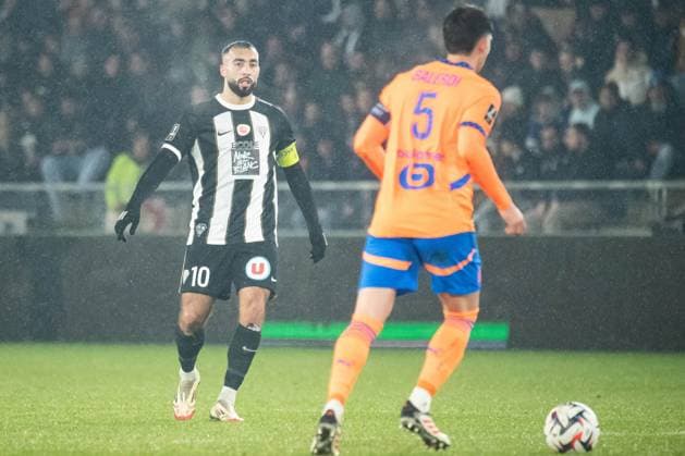 FOOTBALL : SCO Angers vs Olympique de Marseille - Ligue 1 - JournÃ e 21 - 09 02 2025 Himad Abdelli (ANGERS SCO) AngersFrance  Copyright: xBaptistexAutissierx
