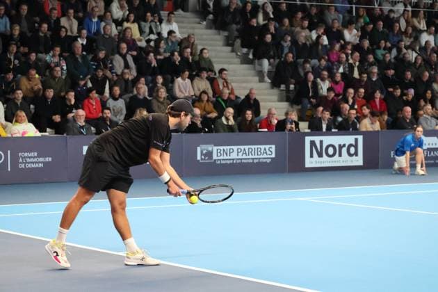 TENNIS : Play In Challenger Lille 2025 - ATP, Tennis Herren 125 Challenger Tour - 09 02 2025 Lucas POUILLE (France) lors de la finale au Play In Challenger Lille 2025, ATP 125 Challenger Tour, le 9 fÃ vrier 2025  Copyright: xLaurentxSANSONx xPsnewZx