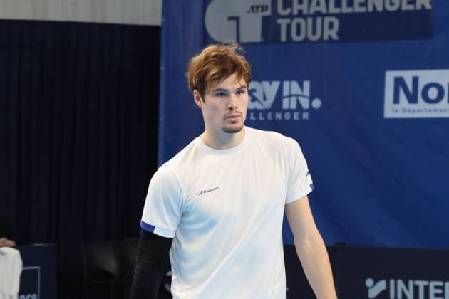 TENNIS : Play In Challenger Lille 2025 - ATP, Tennis Herren 125 Challenger Tour - 09 02 2025 Arthur BOUQUIER (France) lors de la finale au Play In Challenger Lille 2025, ATP 125 Challenger Tour, le 9 fÃ vrier 2025  Copyright: xLaurentxSANSONx xPsnewZx